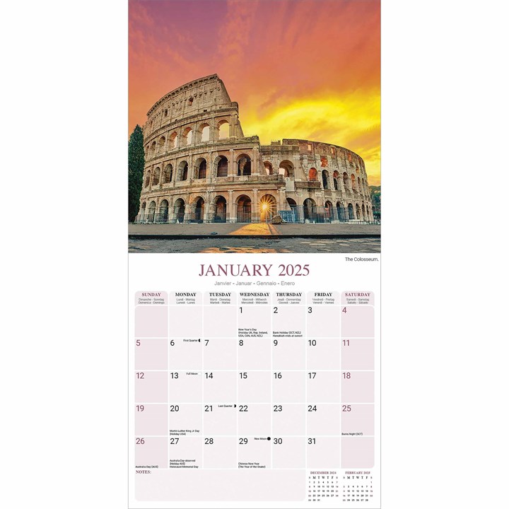 Rome Calendar 2025