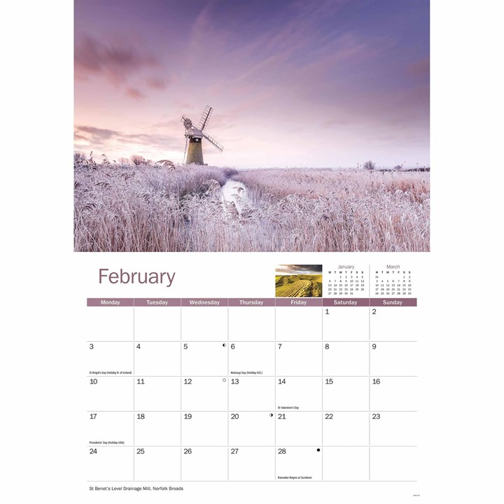 Rural Britain A4 Calendar 2025