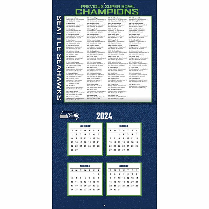 Seattle Seahawks NFL Calendar 2025