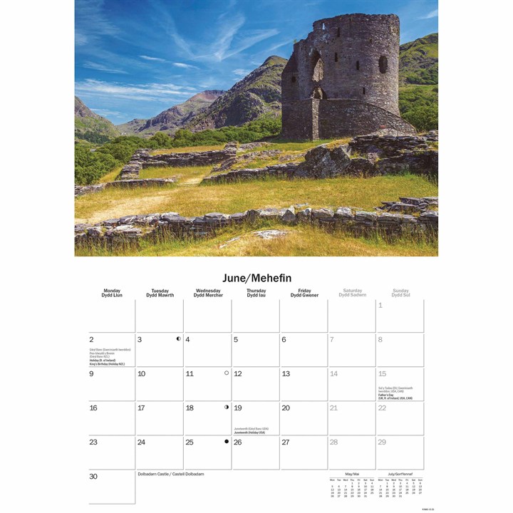 Snowdonia A5 Calendar 2025