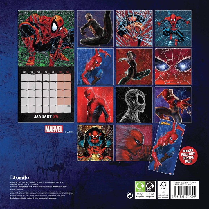 Disney, Marvel Spiderman Calendar 2025