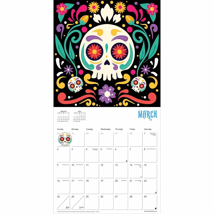 Sugar Skulls Calendar 2025