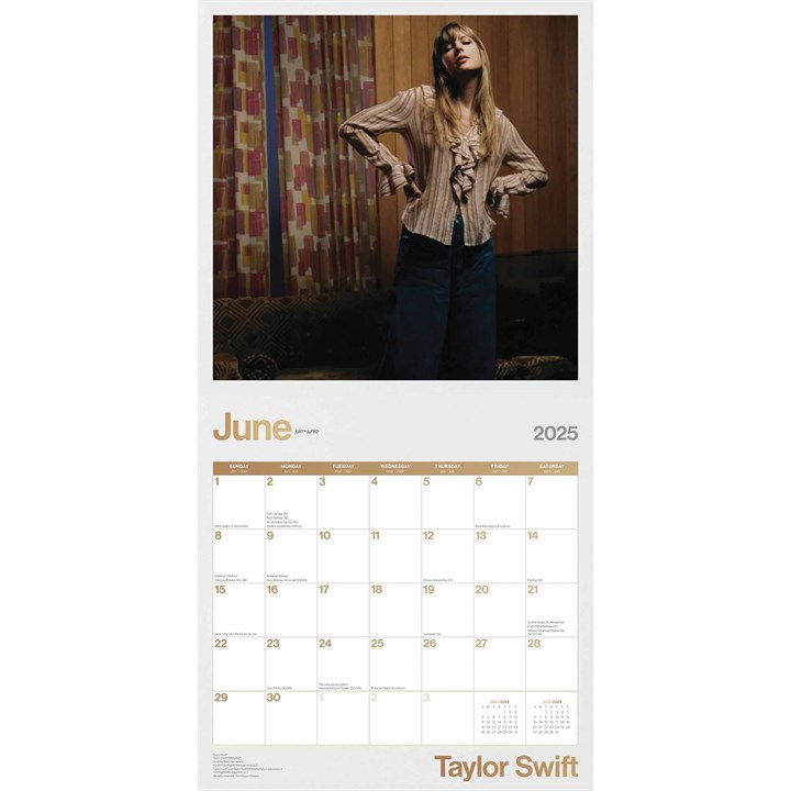 Taylor Swift Calendar 2025