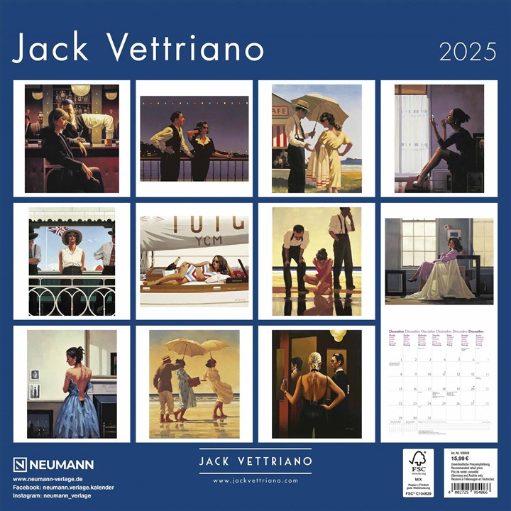 Jack Vettriano Calendar 2025