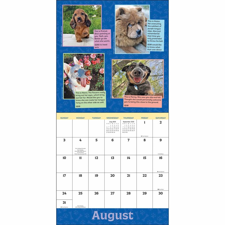 We Rate Dogs Calendar 2025