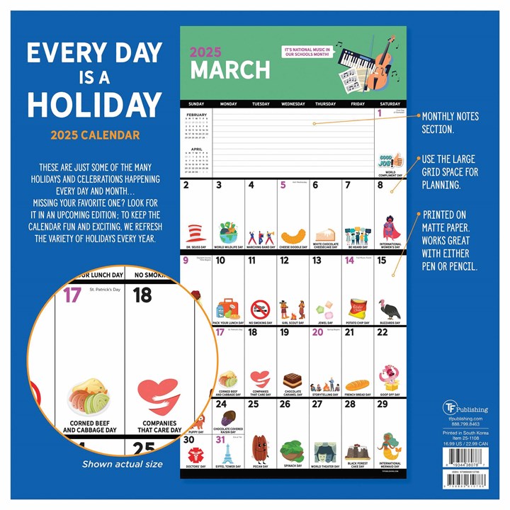 Every Day Is A Holiday Calendar 2025 Free 