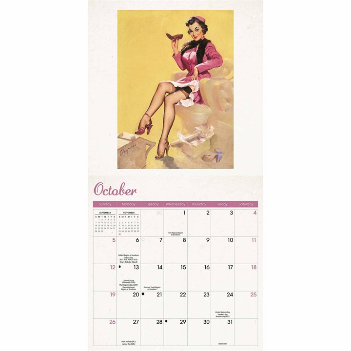 Elvgren, Pin Up Girls Mini Calendar 2025