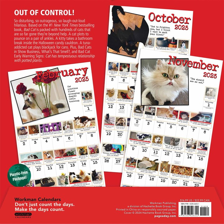 Bad Cat Calendar 2025 Free