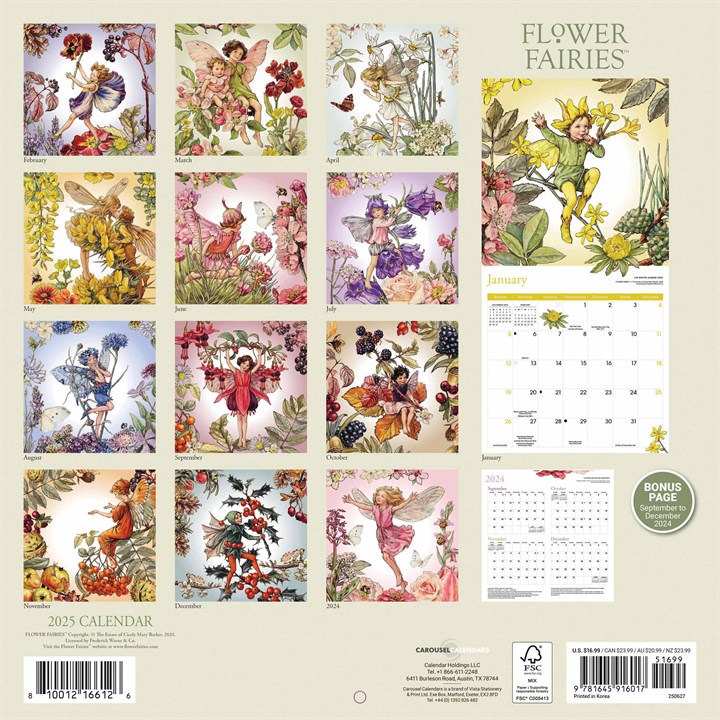 Flower Fairies Calendar 2025