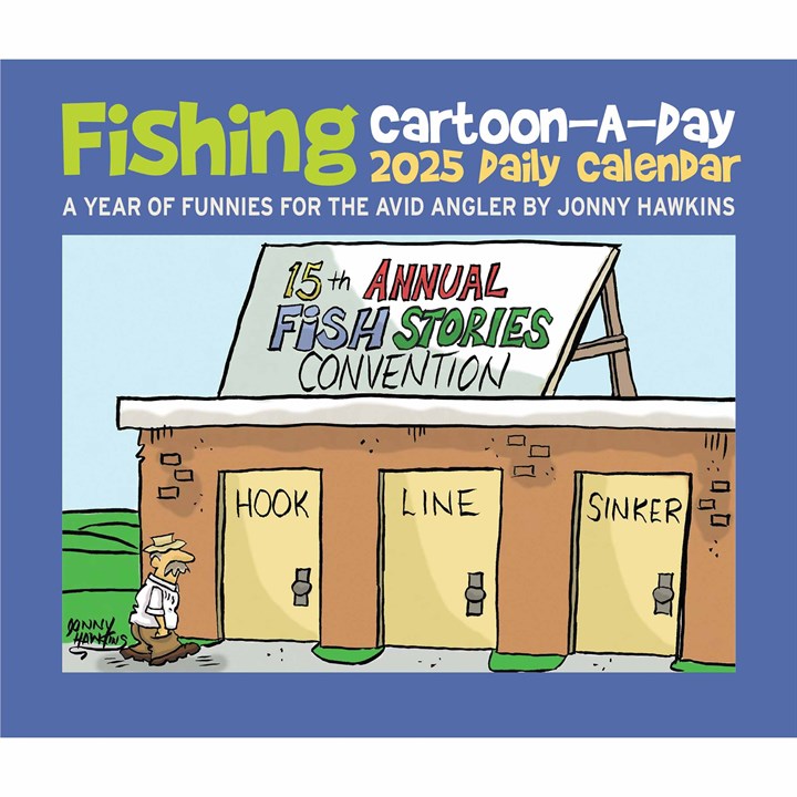 Fishing Cartoon A Day Desk Calendar 2025