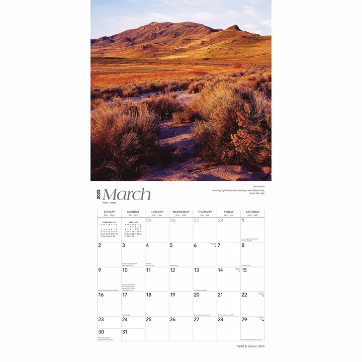 Wild & Scenic, Utah Calendar 2025