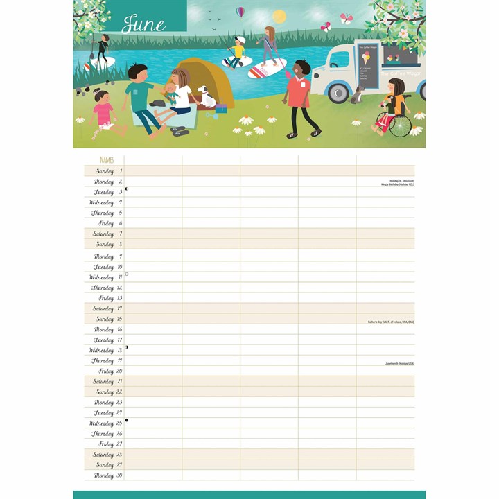 Happy Family A4 Family Organiser 2025