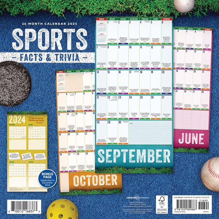 Sports Facts And Trivia Calendar 2025