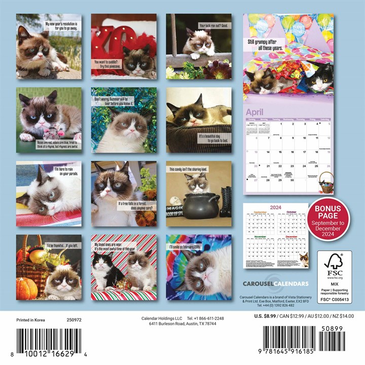 Grumpy Cat Mini Calendar 2025