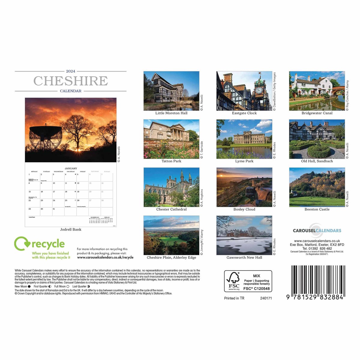 Cheshire A5 Calendar 2024