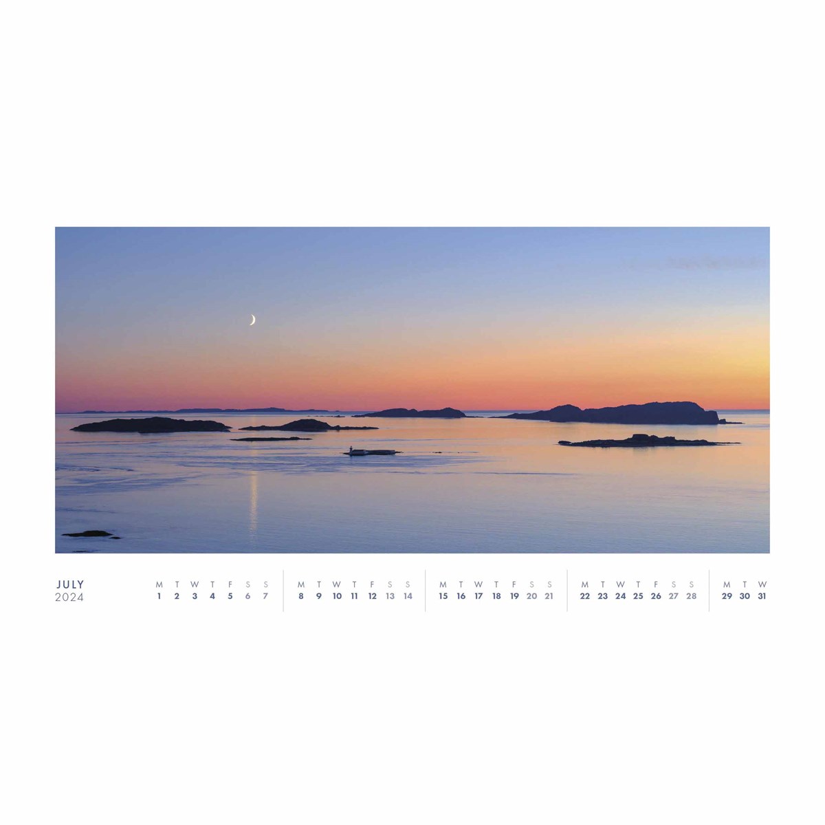 Colin Prior, Panoramic Scotland Easel Desk Calendar 2024