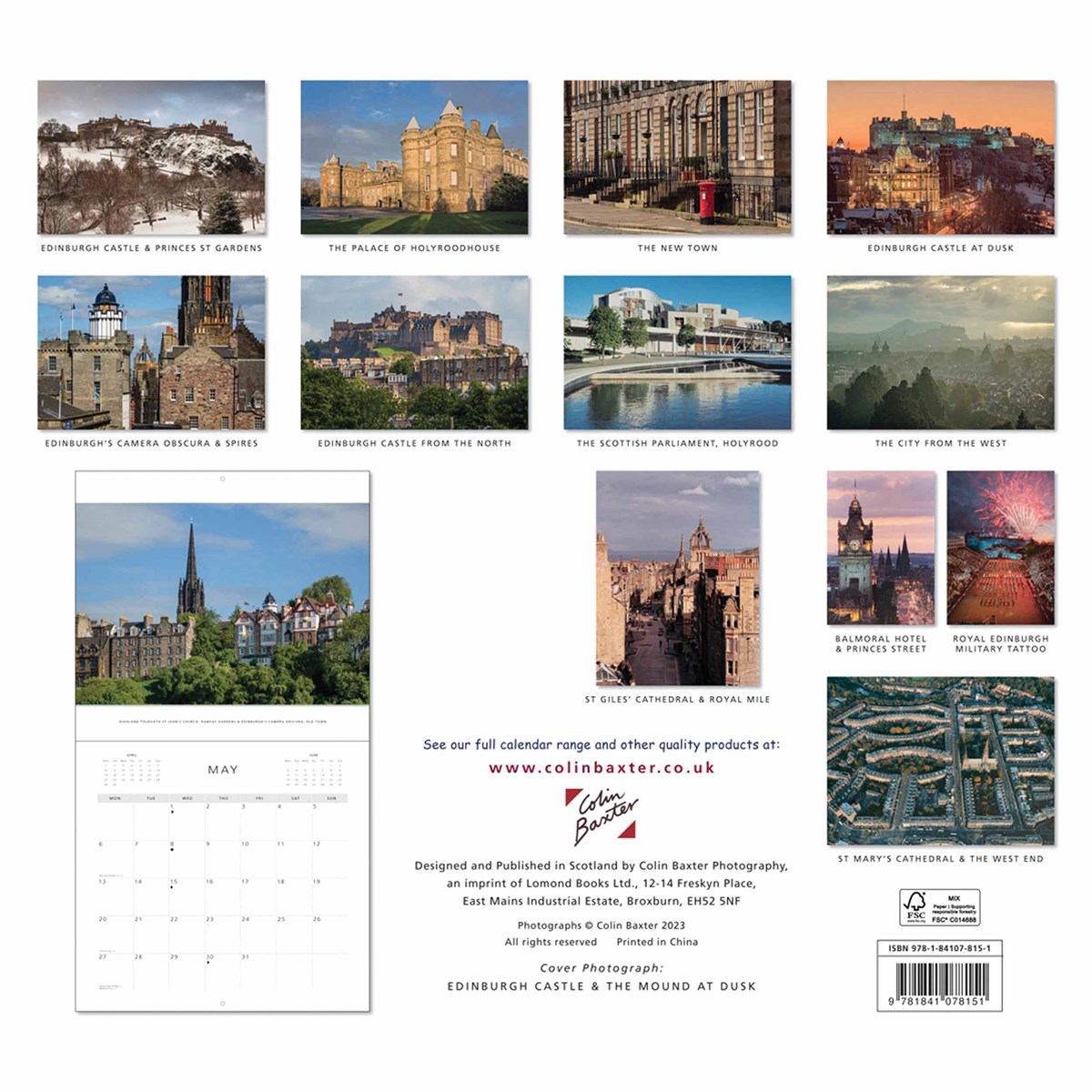 Colin Baxter, Edinburgh Calendar 2024