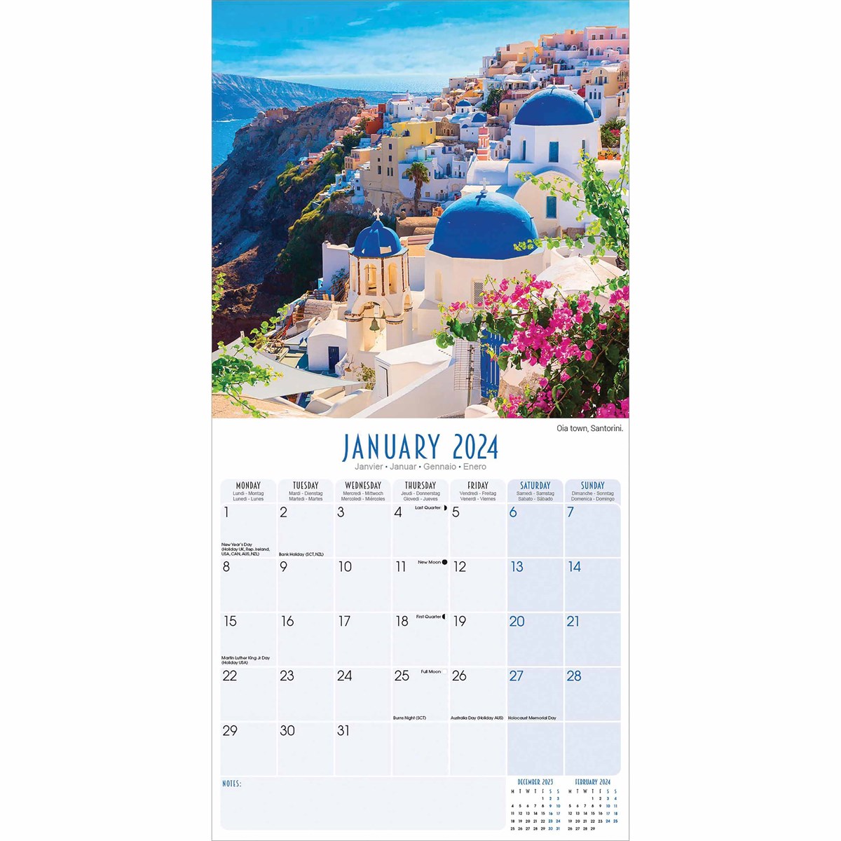 Greek Islands Calendar 2024