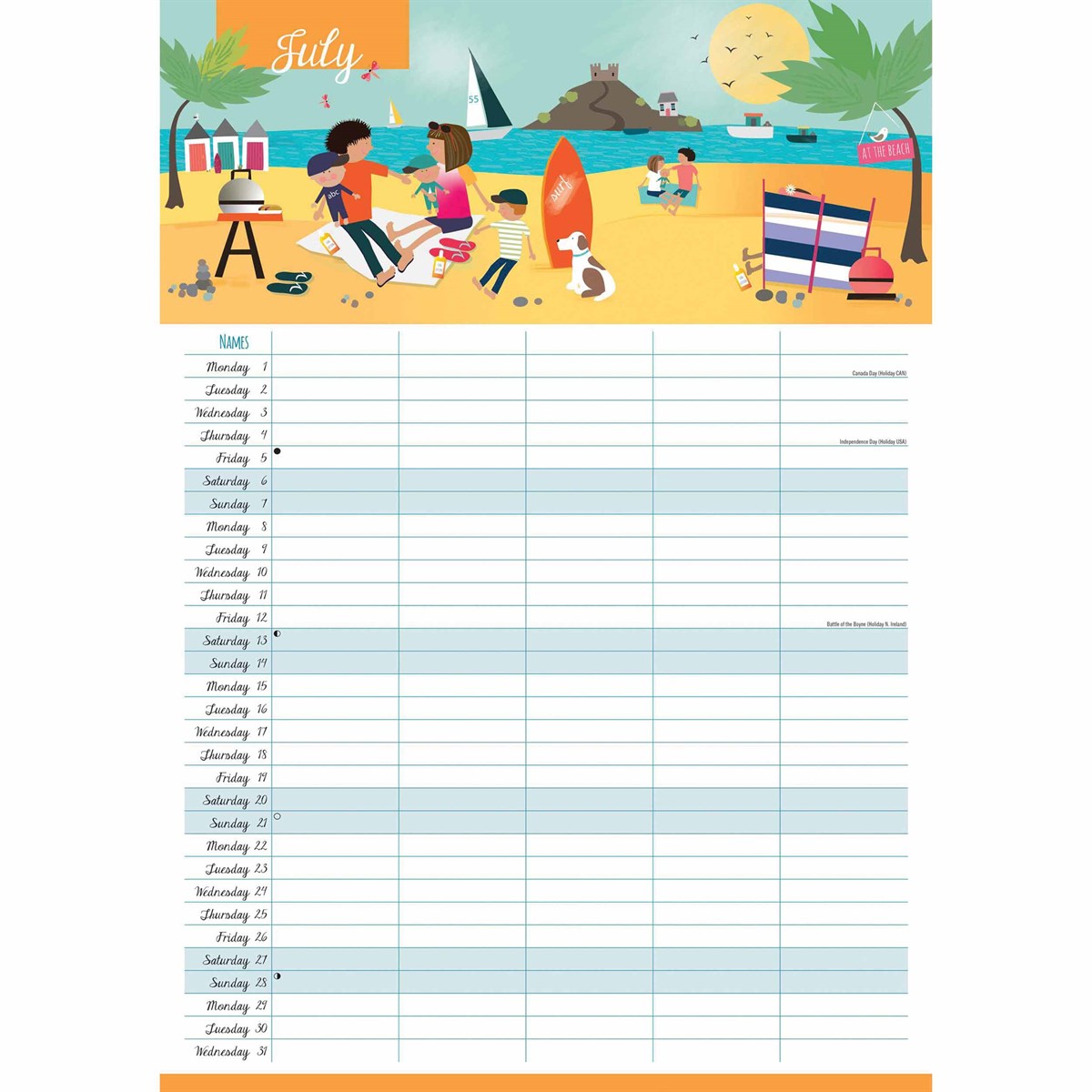 2024 Family Organiser Calendar A3 Wall Calendar/space for 4 Family