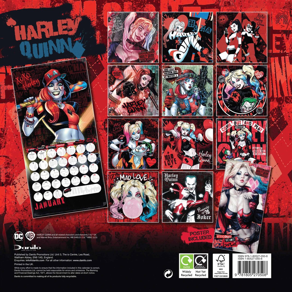 DC Comics, Harley Quinn Official Calendar 2024