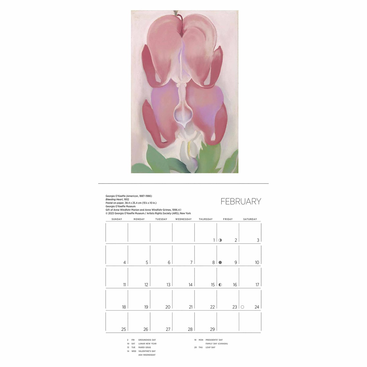 O'Keeffe Mini Calendar 2024