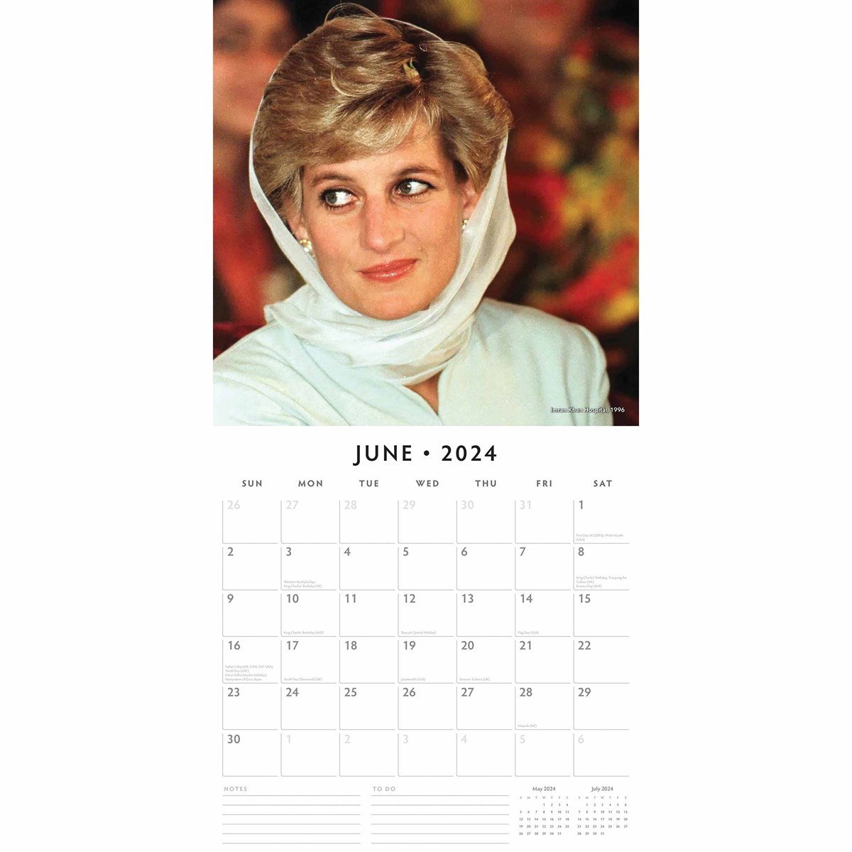 Princess Diana Calendar 2024