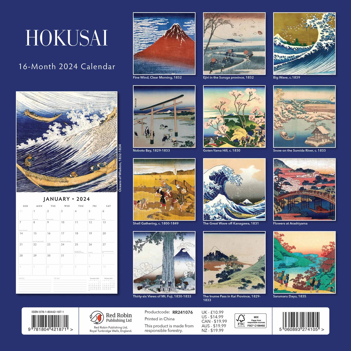 Hokusai 2024 Calendar Elena Heather