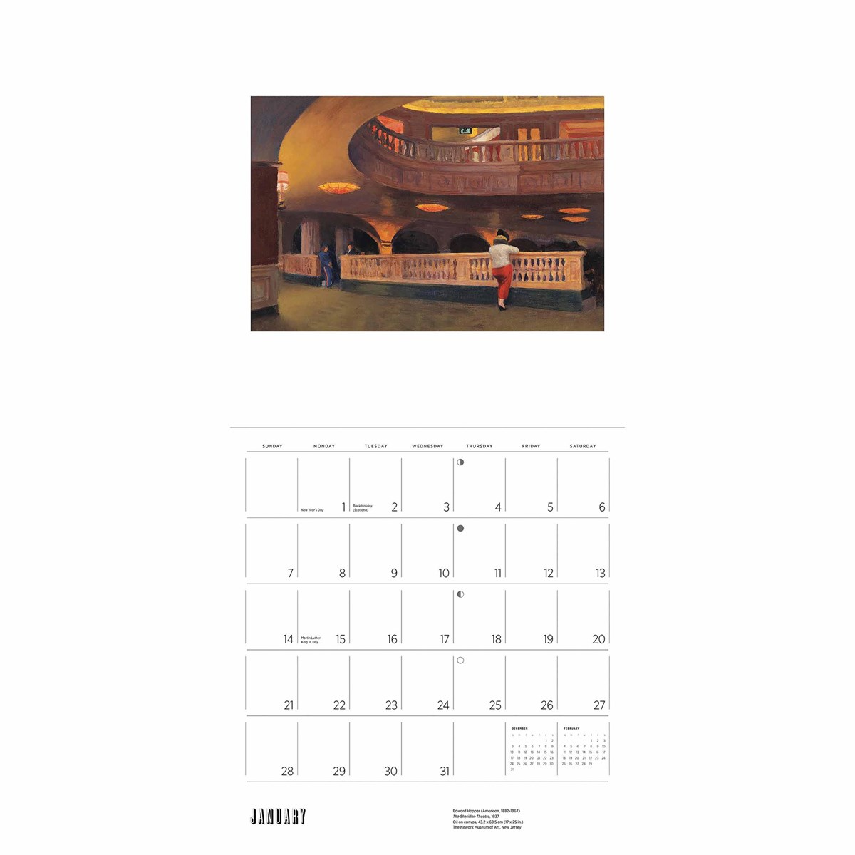 Edward Hopper Calendar 2024
