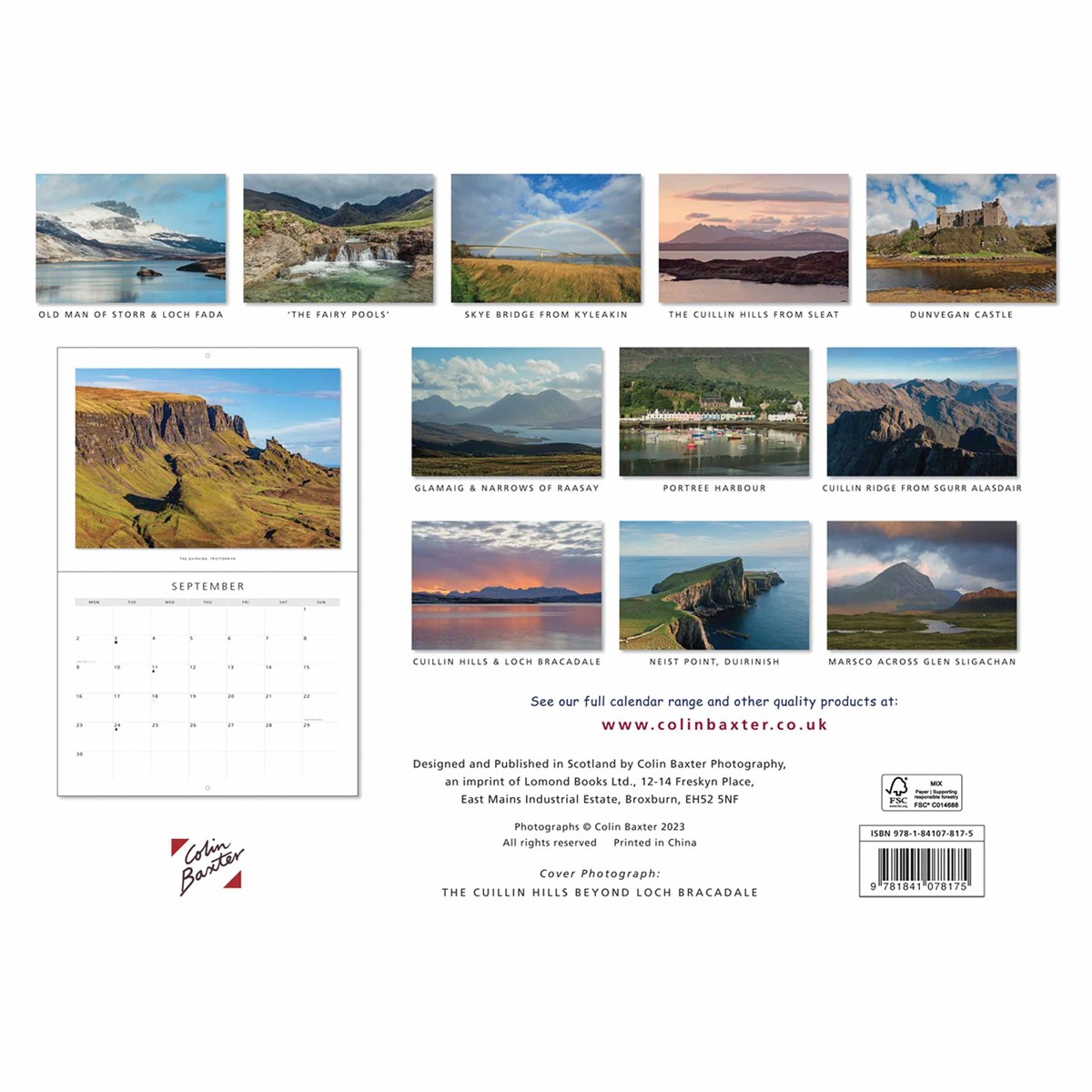 Colin Baxter, The Isle Of Skye A4 Calendar 2024