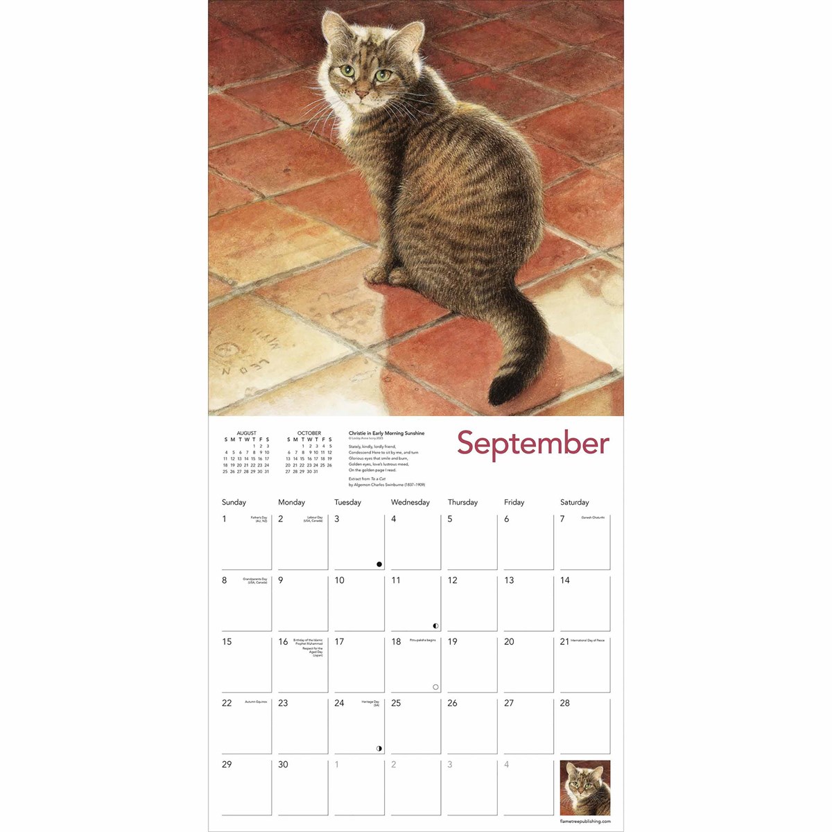 calendrier 2024 chats dans l'art Ivory