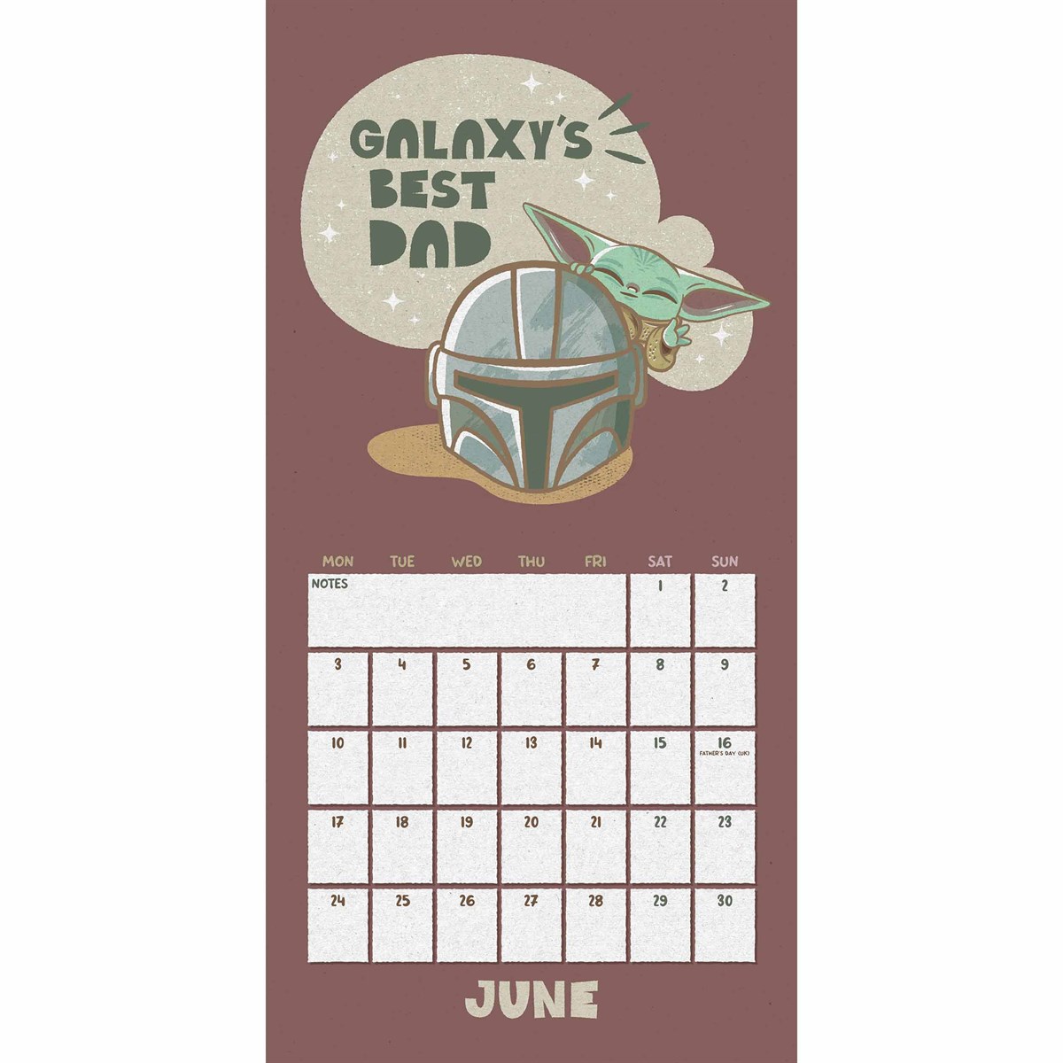 Disney Star Wars, The Mandalorian, Grogu Official Mini Calendar 2024