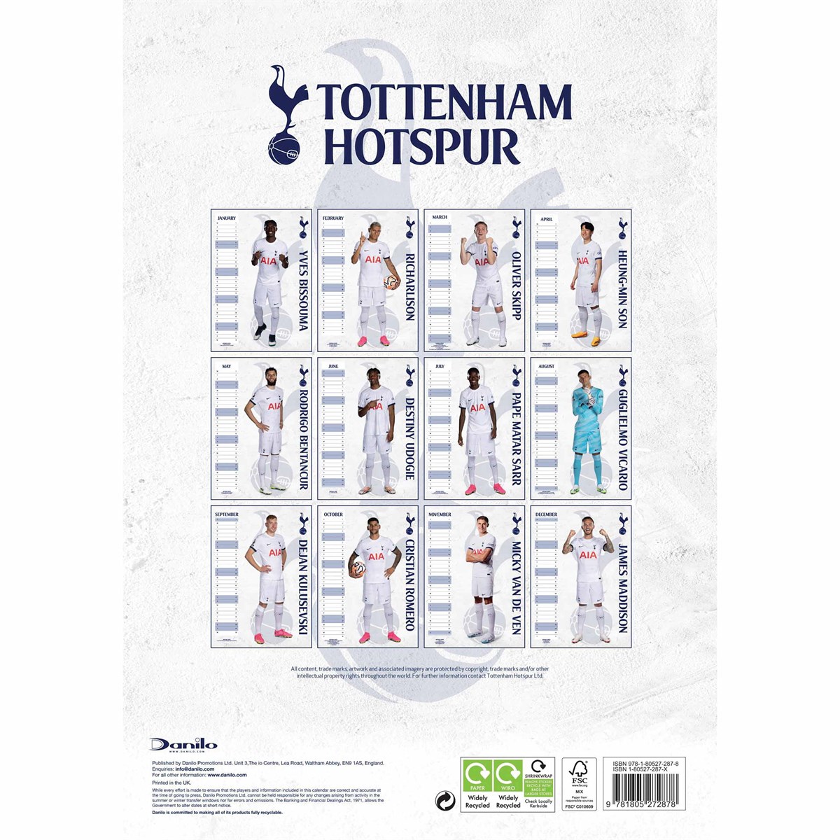 The Official Tottenham Hotspur FC Calendar 2021