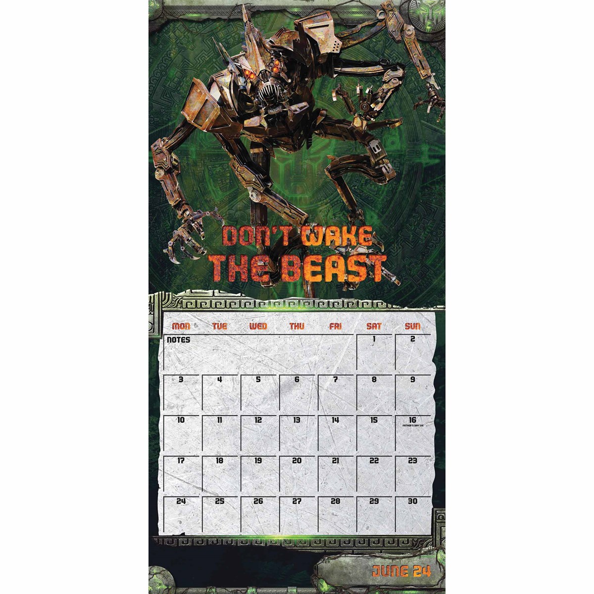 Transformers, Rise of the Beasts Calendar 2024