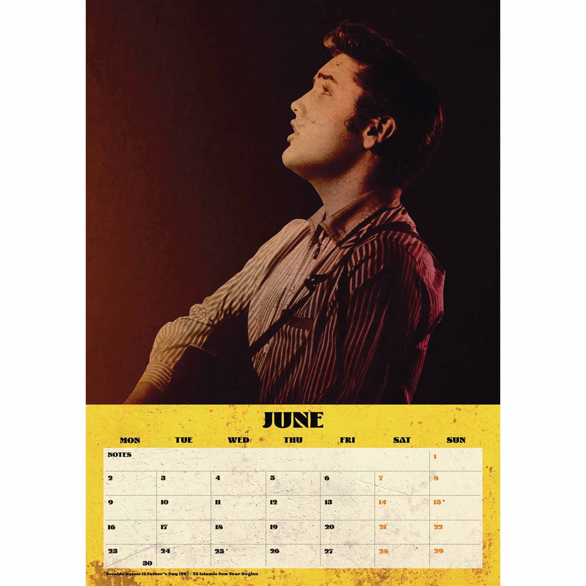 Elvis Presley A3 Calendar 2025