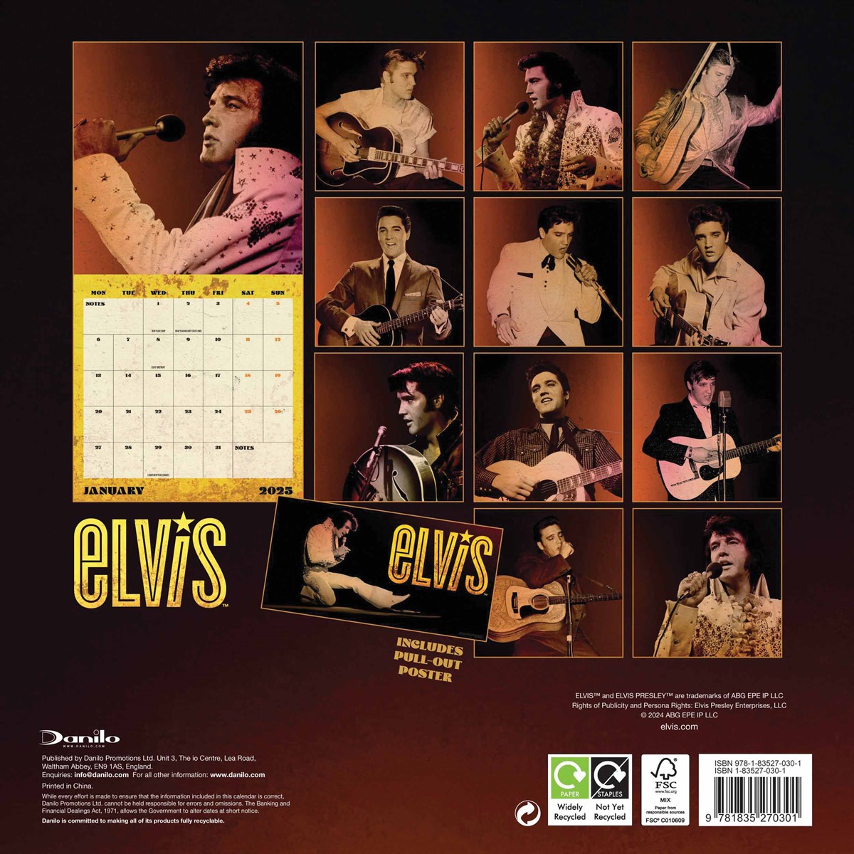 Elvis Presley Calendar 2025