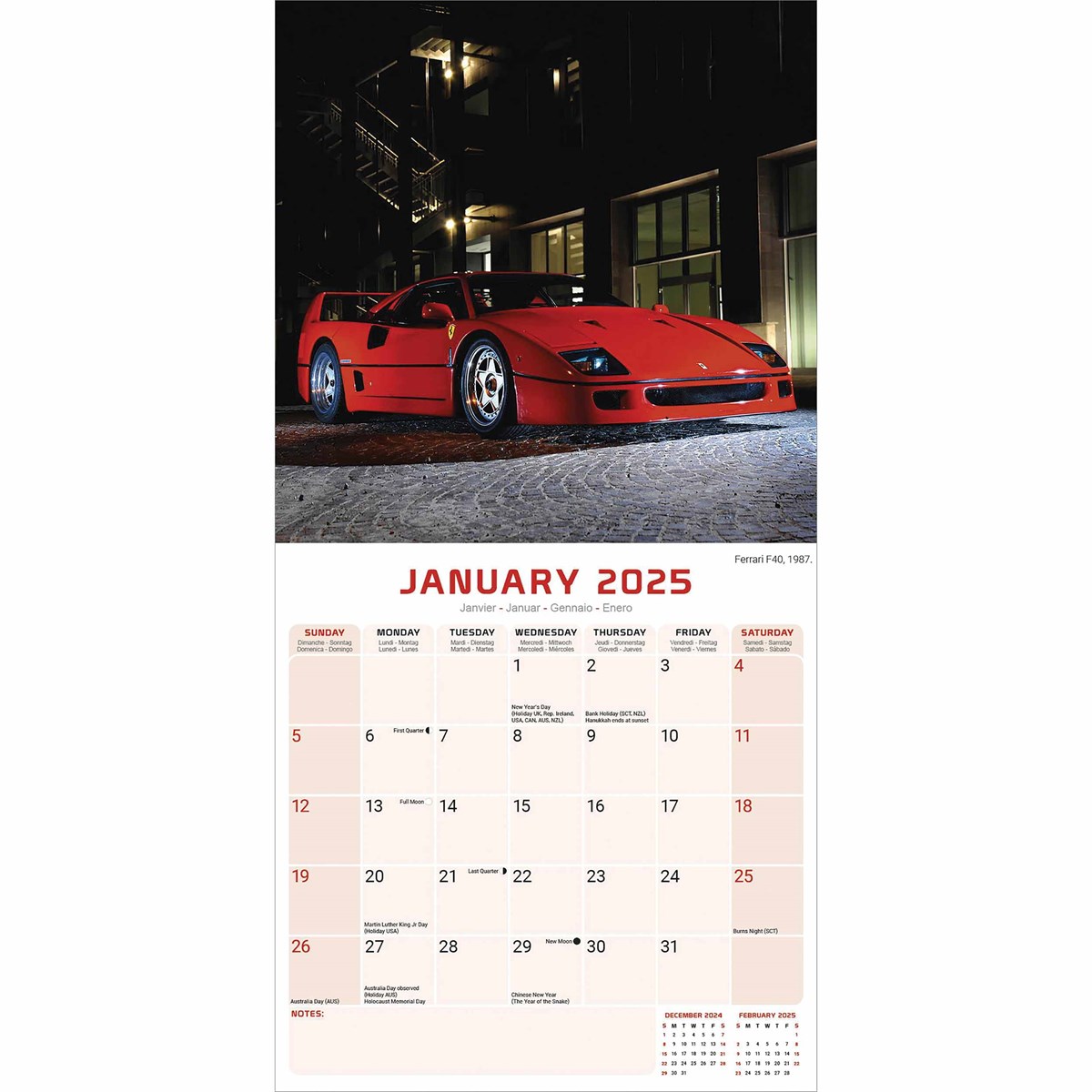 Ferrari Calendar 2025