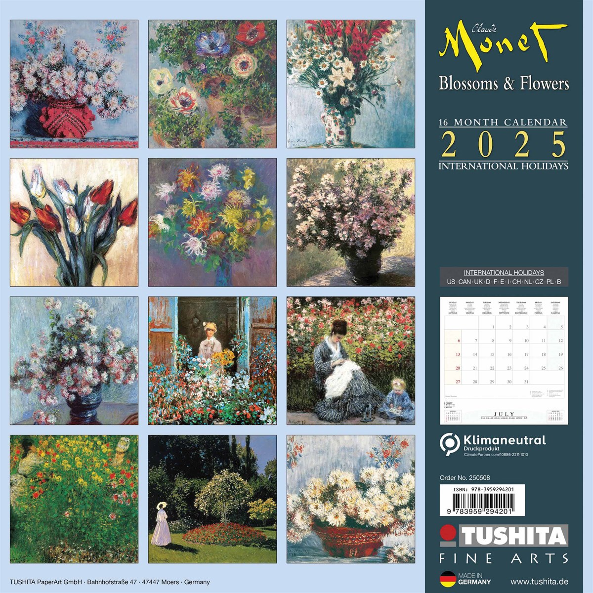 Claude Blossoms & Flowers Calendar 2025