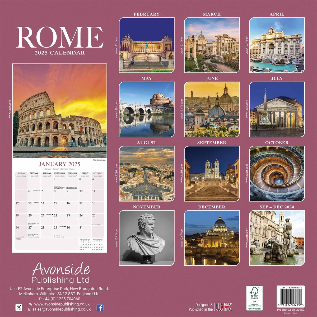 Rome Calendar 2025