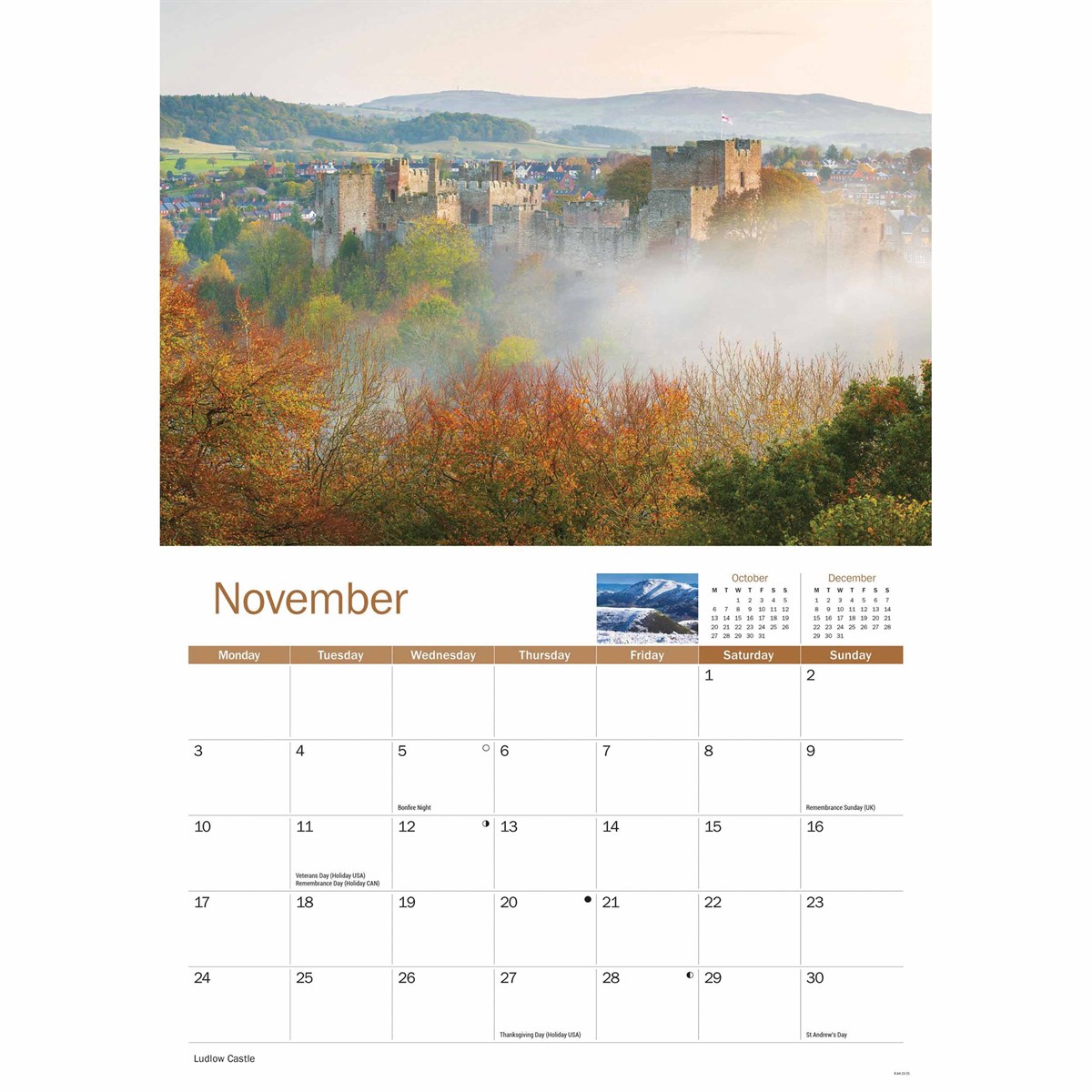 Shropshire A4 Calendar 2025