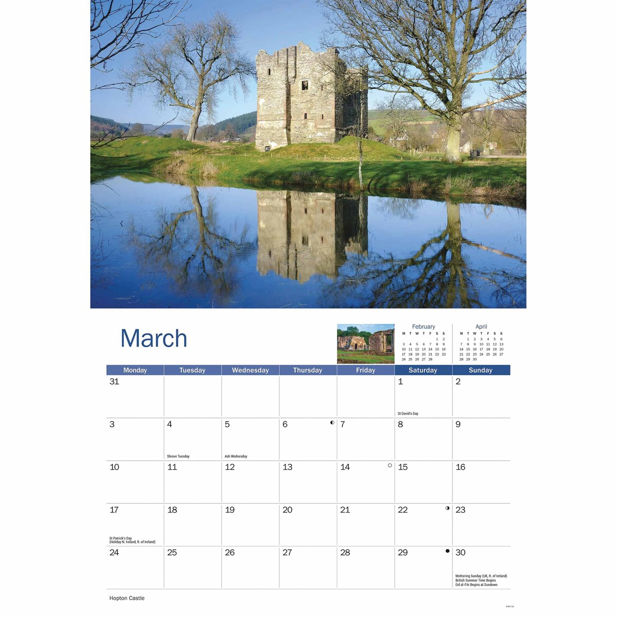 Shropshire A4 Calendar 2025