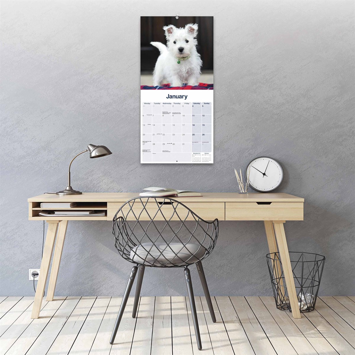 West Highland White Terrier Calendar 2025