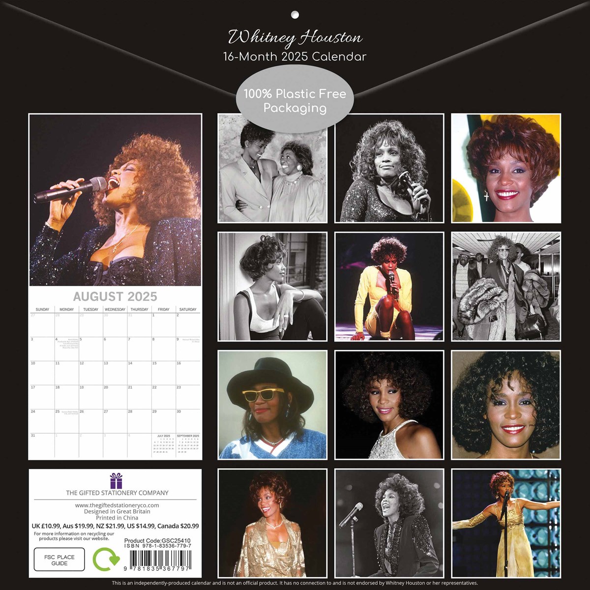 Whitney Houston Calendar 2025