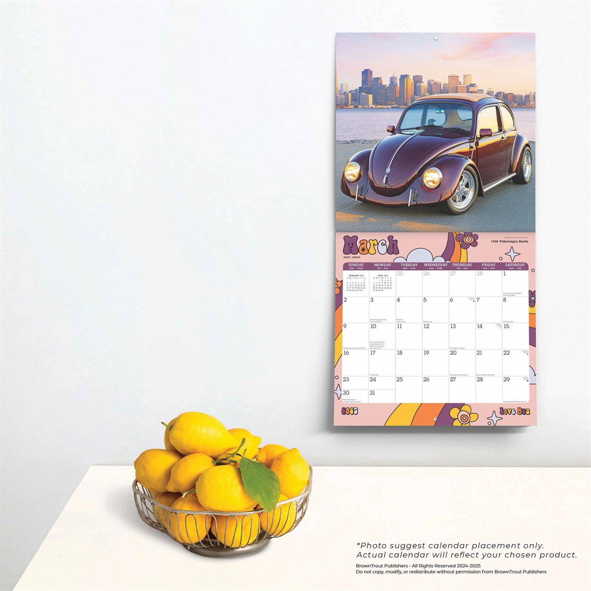 Love Bug, VW Beetle Calendar 2025