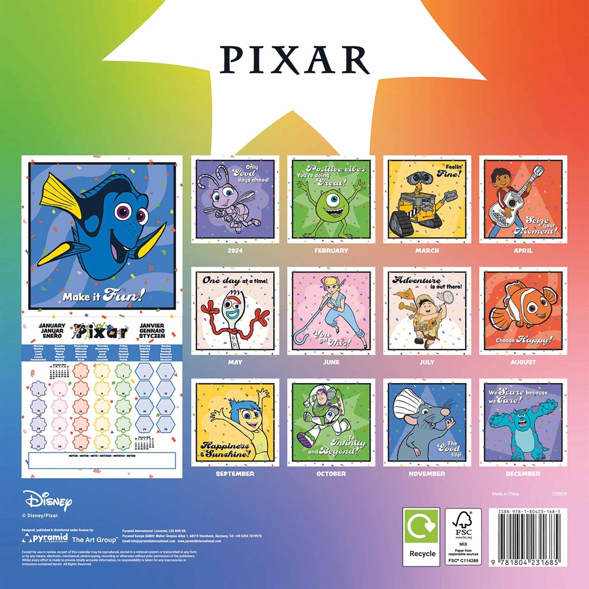 Disney, Pixar Calendar 2025