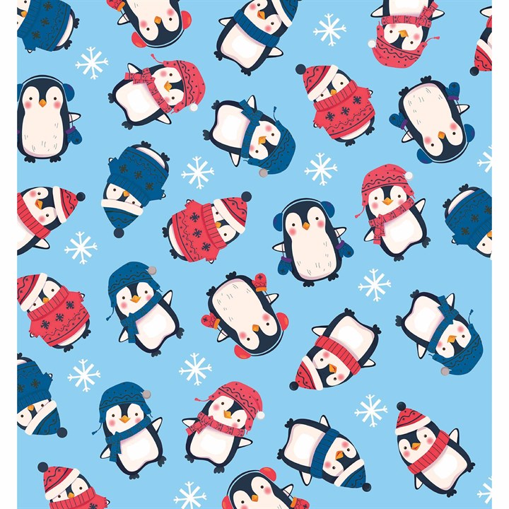 Tumbling Penguins Square Calendar Gift Wrap Envelope