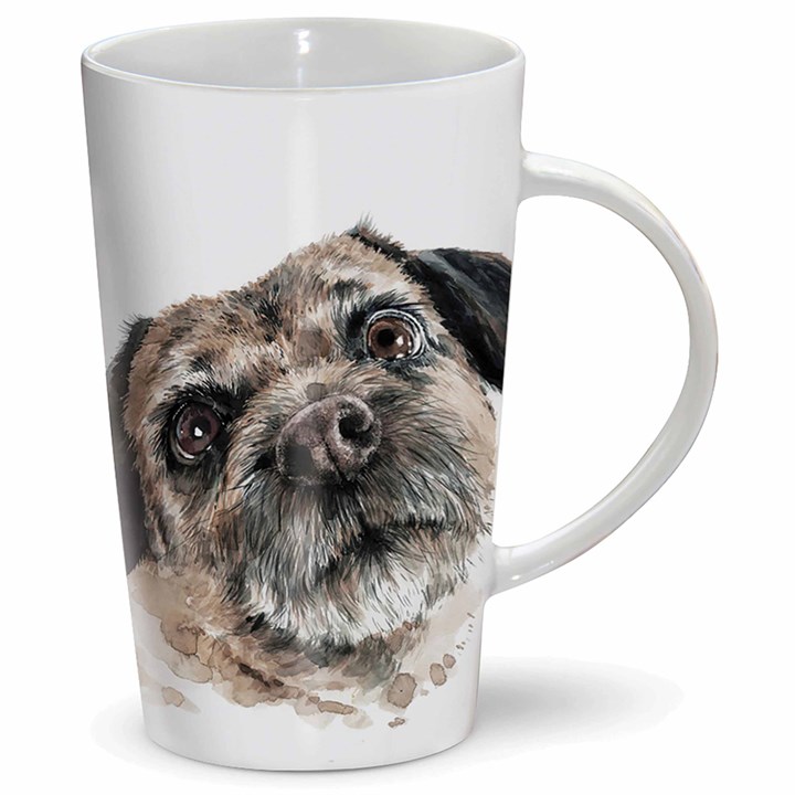 Puppy Dog Eyes, Border Terrier Latte Mug