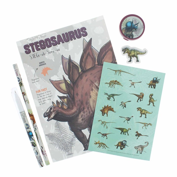 Natural History Museum Dinosaur Stationery Set