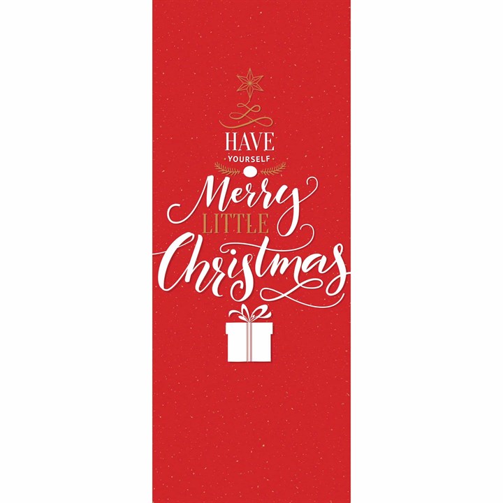 Red Merry Little Christmas Slim Calendar Gift Wrap Envelope