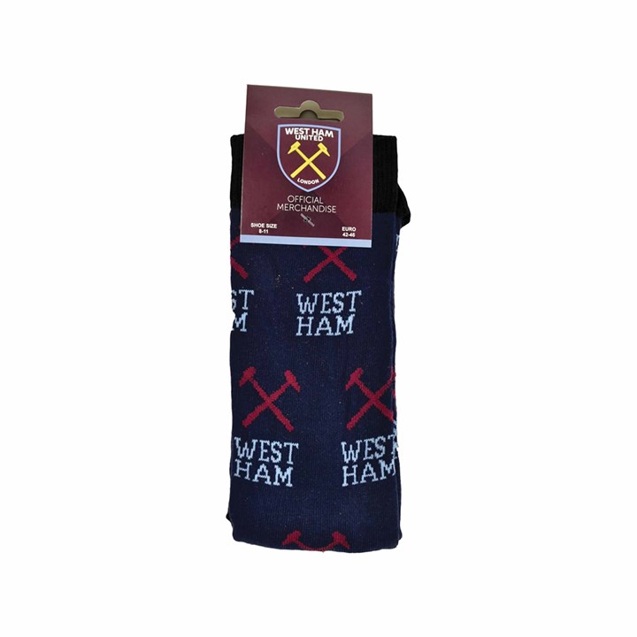 West Ham United FC Socks - Fits UK Size 4 - 6.5