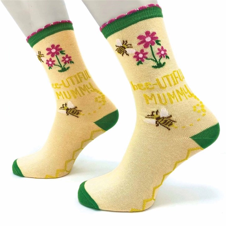 Bee-utiful Mummy Socks - Size 4 - 8